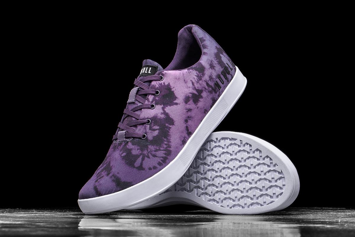 Nobull Tie-Dye Canvas Men's Trainers Purple | Australia (WM1085)